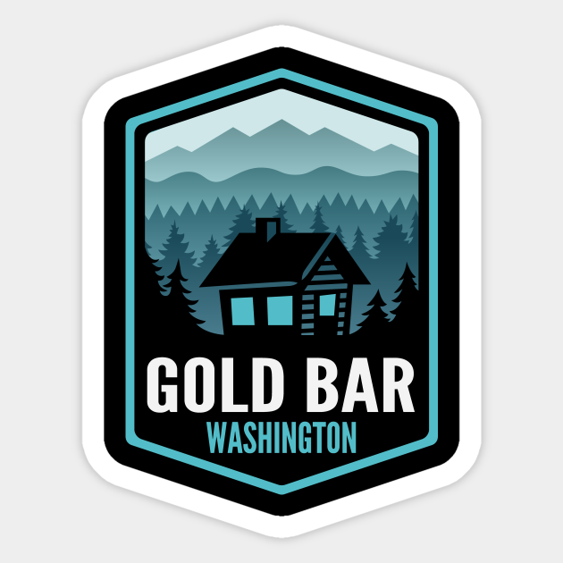 Gold Bar Washington Mountain Town Cabin Gold Bar Washington Sticker